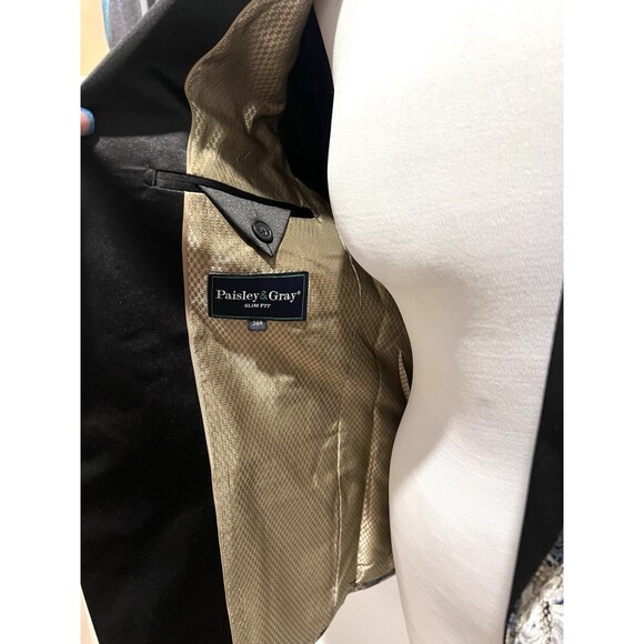 Paisley & Gray Blazer Men Size 38R Slim Fit Dragon Allover Print Sports Jacket - Picture 10 of 13